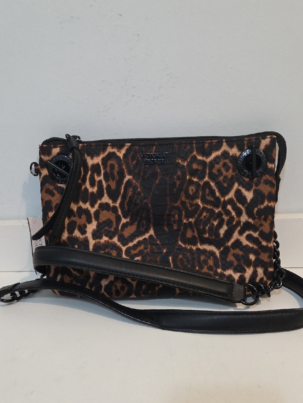 Victoria's Secret Leopard Print Crossbody in Brown and Black